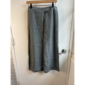 120% Lino 100% Linen Maxi Skirt 42 Layered luxury‎ minimalist boho staple